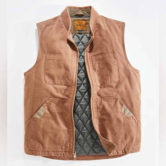 Concealed Carry Canvas Vest -Brown | Large Tall - Picture 8 of 8